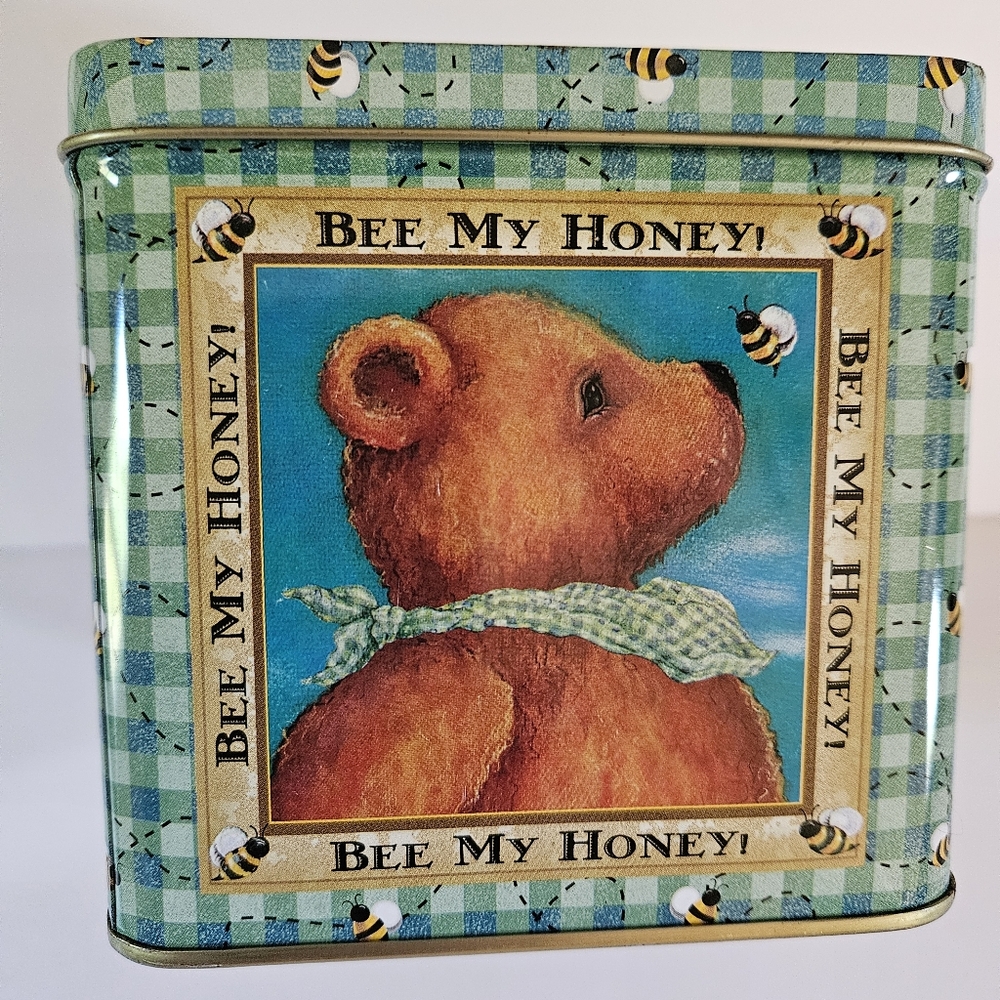 Super Cute "BEE MY HONEY" Bear and Bee Tin
